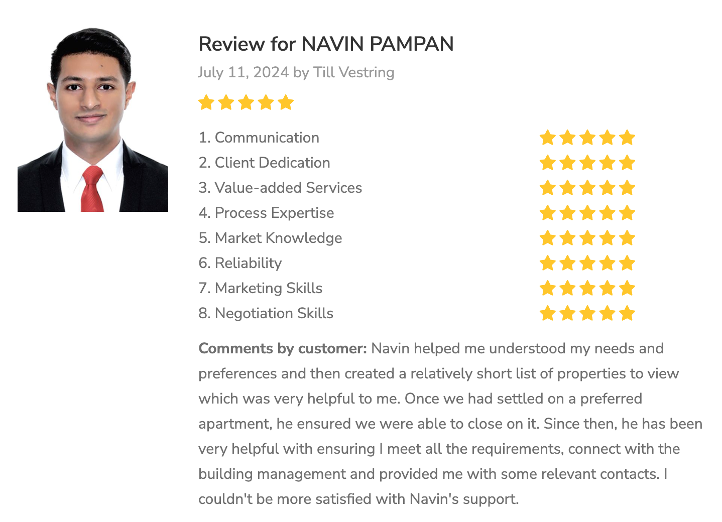 5 Stars Review By Mr. Till